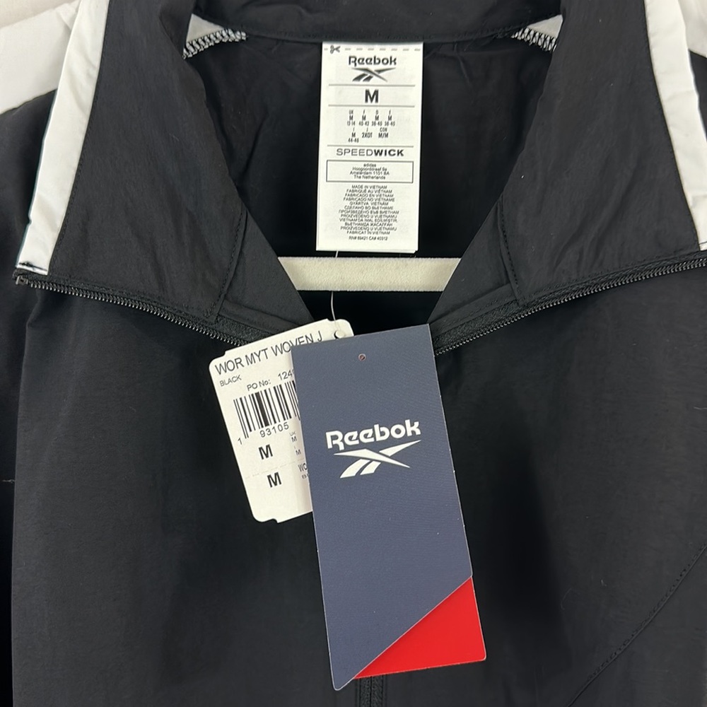 Reebok Woman’s Black Speed wick Training  Woven Jacket Elastic Waist M - Picture 5 of 10